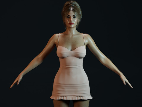Eva Mendes Modello 3D