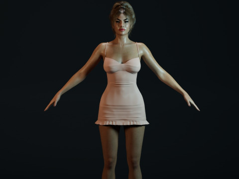 Eva Mendes Modello 3D