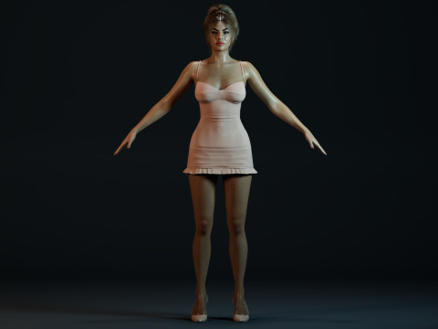 Eva Mendes Modello 3D