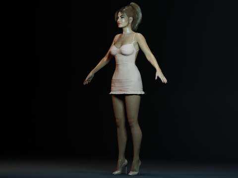 Eva Mendes Modello 3D