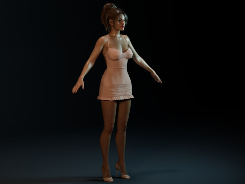 Eva Mendes Modello 3D