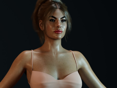 Eva Mendes Modello 3D