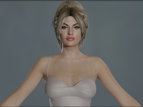 Eva Mendes Modello 3D