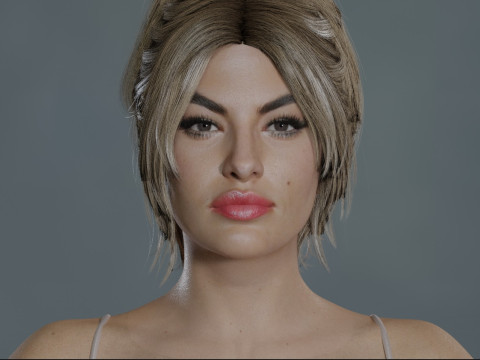 Eva Mendes Modello 3D