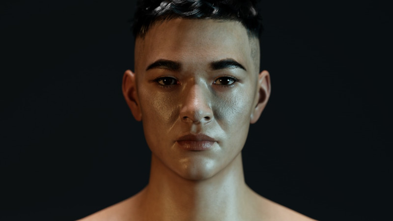 Asian Handsome Guy 3D Модель .c4d .max .obj .3ds .fbx .stl .blend
