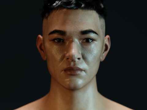 Asian Handsome Guy 3D Model