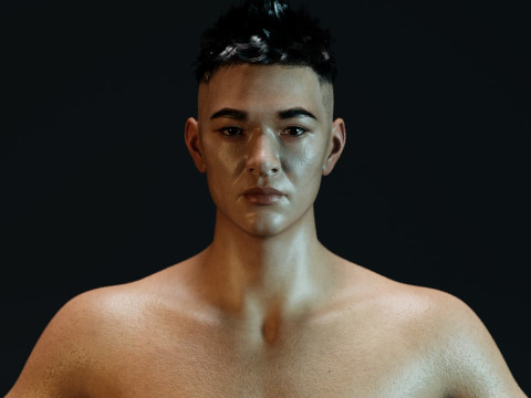 Asian Handsome Guy 3D Модель