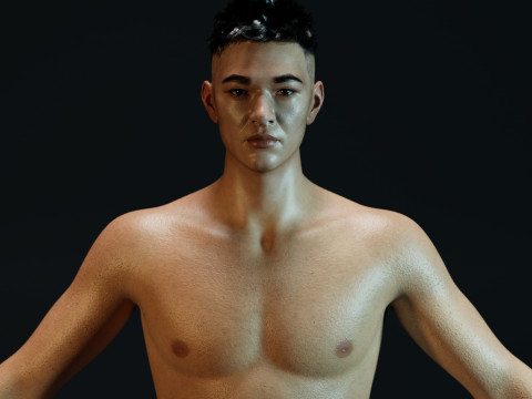 Asian Handsome Guy 3D Модель