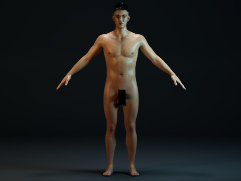 Asian Handsome Guy 3D Модель