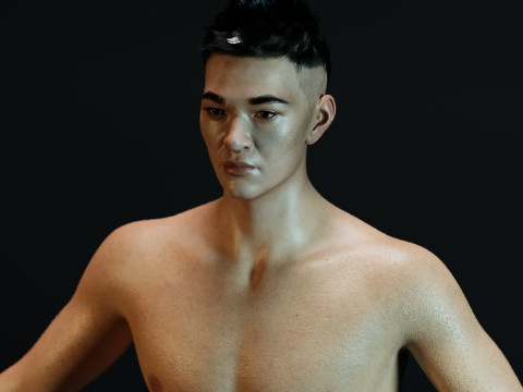 Asian Handsome Guy 3D Модель