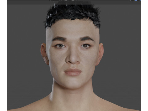Asian Handsome Guy 3D Модель