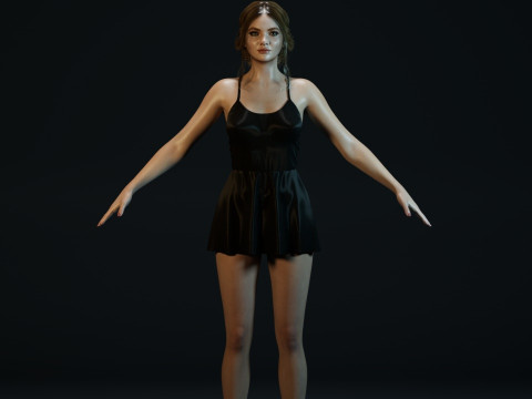 Freya Allan 3D 模型
