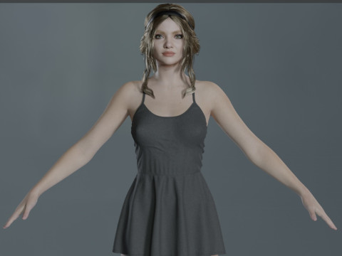 Freya Allan 3D 模型