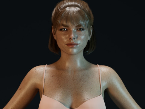 Milly Alcock Model 3D