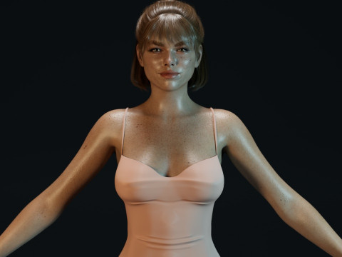 Milly Alcock Model 3D