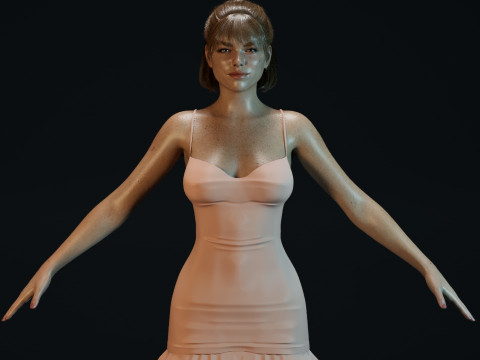 Milly Alcock Model 3D