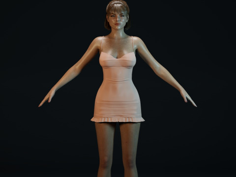 Milly Alcock Model 3D