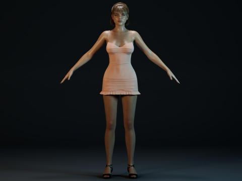 Milly Alcock Model 3D