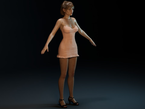Milly Alcock Model 3D