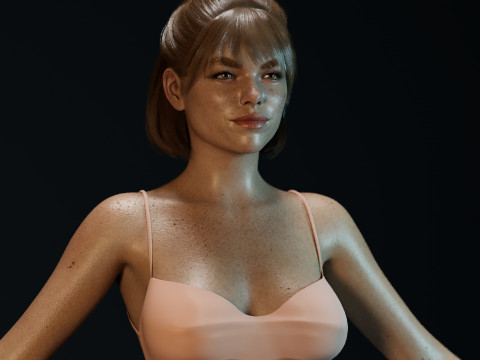 Milly Alcock Model 3D