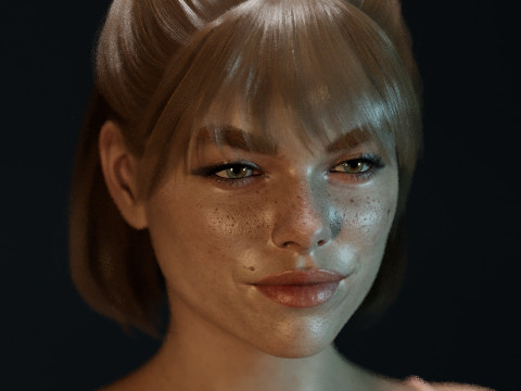 Milly Alcock Model 3D