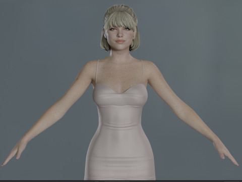 Milly Alcock Model 3D