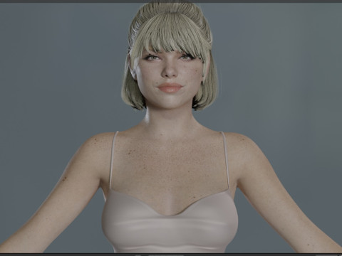 Milly Alcock Model 3D