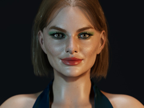 Margot Robbie Modello 3D