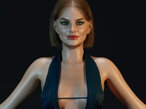 Margot Robbie Modello 3D