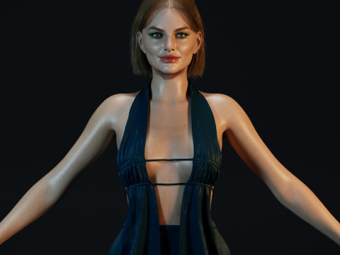 Margot Robbie Modello 3D