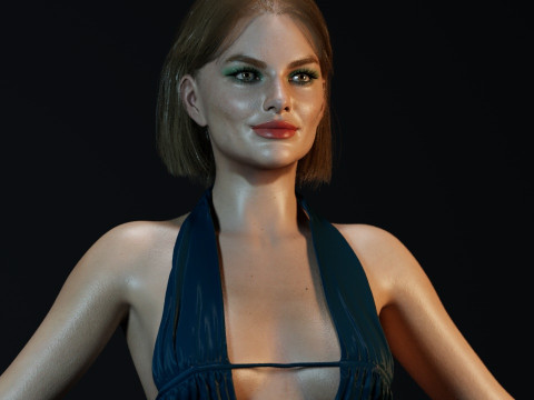 Margot Robbie Modello 3D