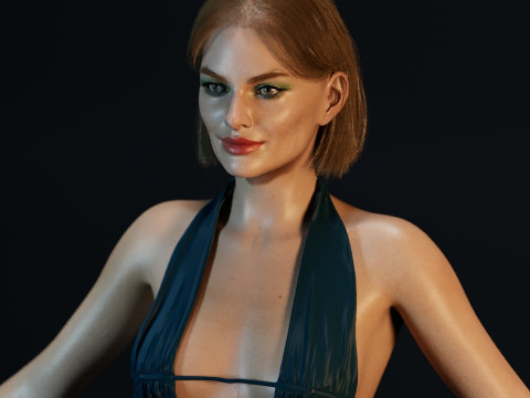 Margot Robbie Modello 3D