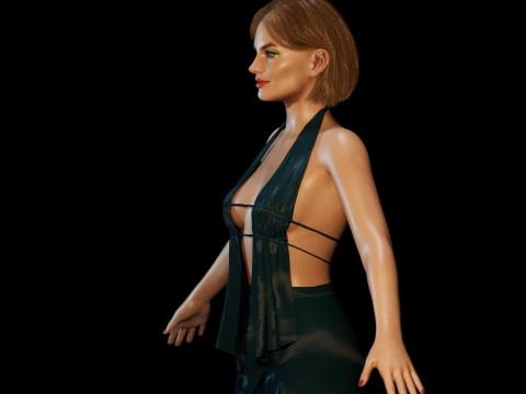 Margot Robbie Modello 3D