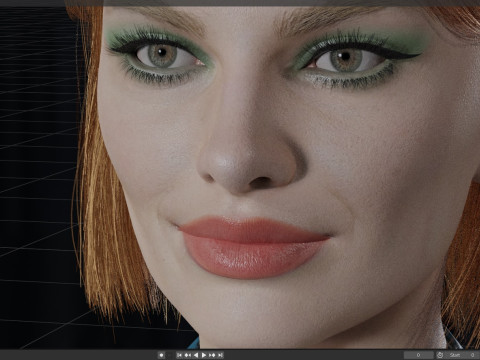 Margot Robbie Modello 3D