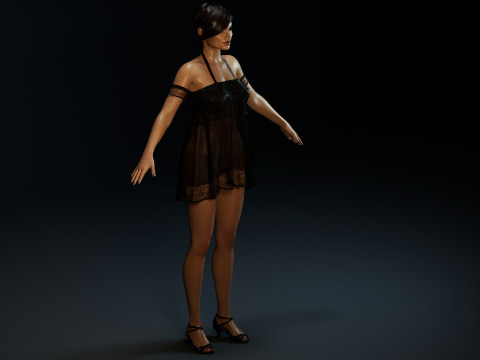 Rosario Dawson Model 3D