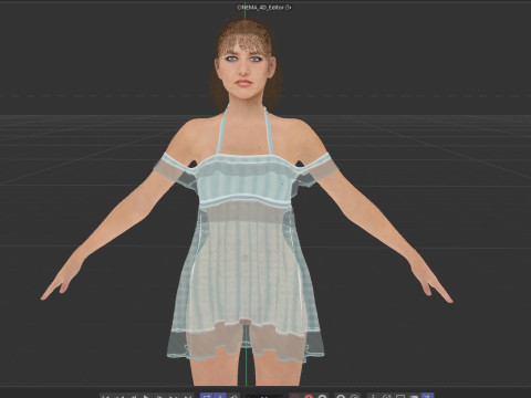 Young Sophie Marceau 3D Model