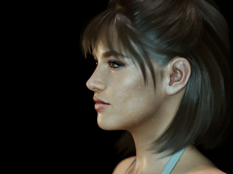 Young Sophie Marceau 3D Model