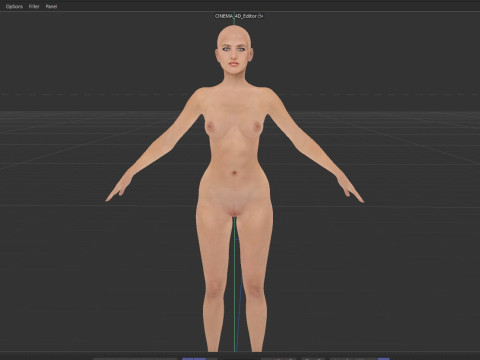 Young Sophie Marceau 3D Model