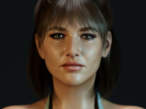 Young Sophie Marceau 3D Модель