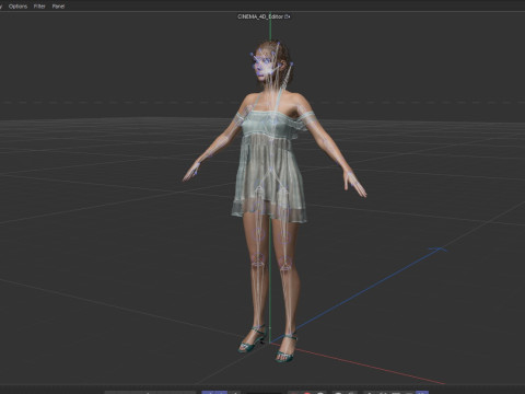 Young Sophie Marceau 3D Model
