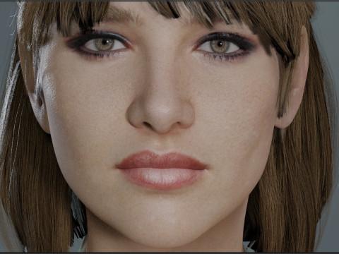 Young Sophie Marceau 3D Model