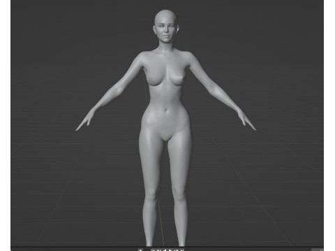 Young Sophie Marceau 3D Model