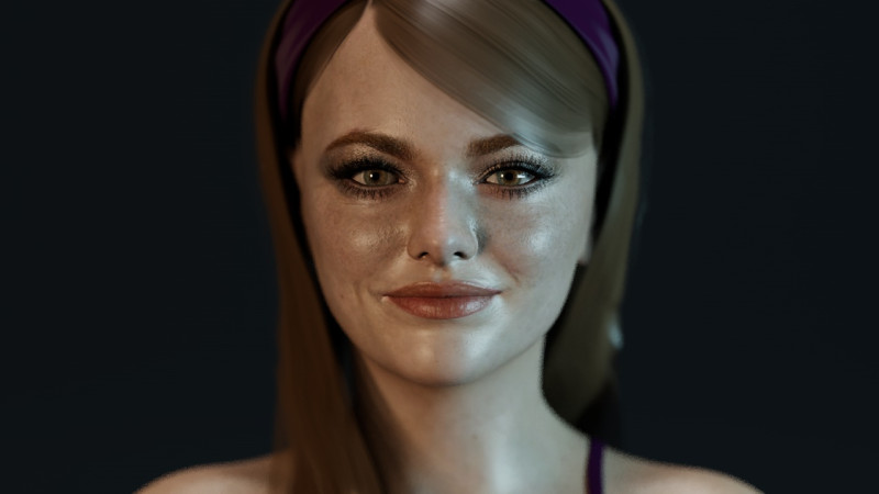 Emma Stone 3D 모델 .c4d .max .obj .3ds .fbx .stl .blend