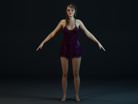 Emma Stone 3D 모델