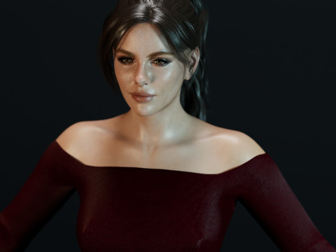 Kate Beckinsale 3D Model