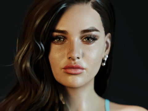 Katherine Langford 3Dモデル