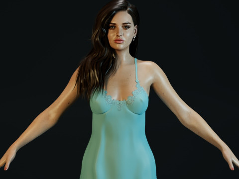 Katherine Langford 3Dモデル