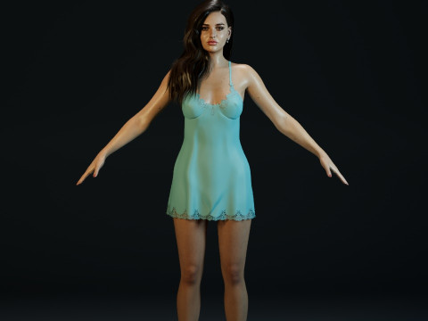 Katherine Langford 3Dモデル