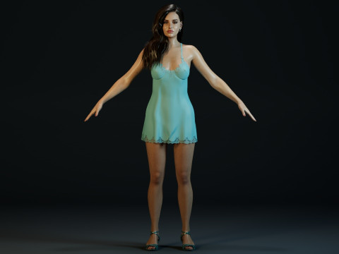 Katherine Langford 3Dモデル