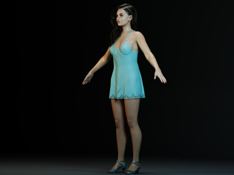 Katherine Langford 3Dモデル